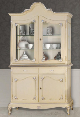 Vitrin Italienesch Luxus Miwwele Vitrinen Kommodenskaf Glas Design Schaf