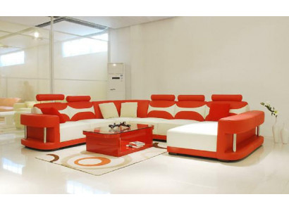 Wunnlandschaft Ecksofa Ecksofa Canapé Polster Miwwelen Garnitur XXL Grouss