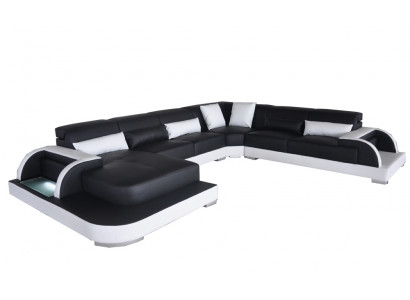 Lieder Sofa Canapé Wunnlandschaft Eck Garnitur Design Modern Sofen U-Form Canapéen