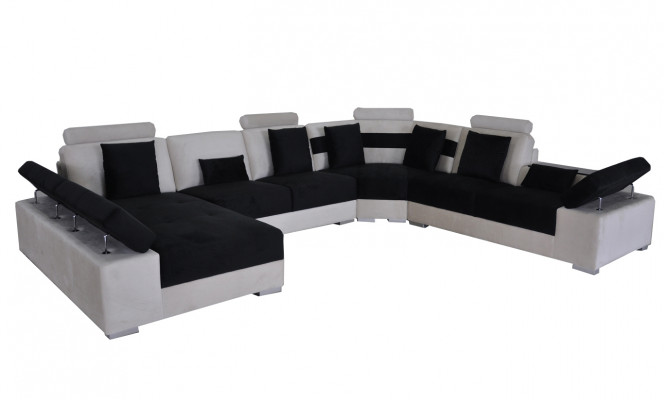 Ledercouch Wunnlandschaft Eckgarnitur Design Modern Zofa U-Form K5014 Nei