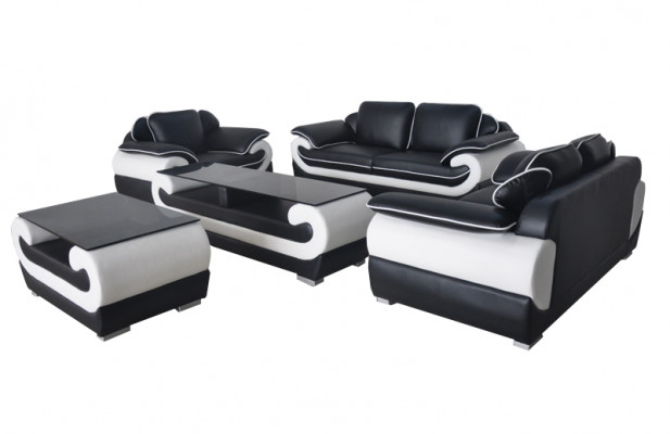Soffagarnitur + Dësch USB 3+2+1 Sëtzer Soffa Couch Garnituren Lieder Soffen Polster