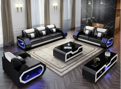 Sofagarnitur Lieder Polster Couch Set Sofa 3+2+1 Setzplazen Garnitur G8046D Couchen