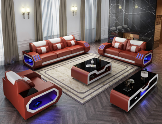 Sofagarnitur Lieder Polster Couch Set Sofa 3+2+1 Setzplazen Garnitur G8046D Couchen