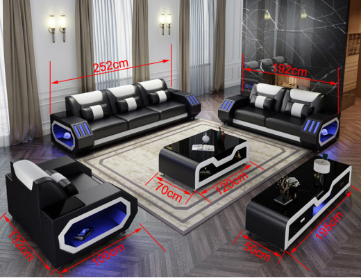 Sofagarnitur Lieder Polster Couch Set Sofa 3+2+1 Setzplazen Garnitur G8046D Couchen
