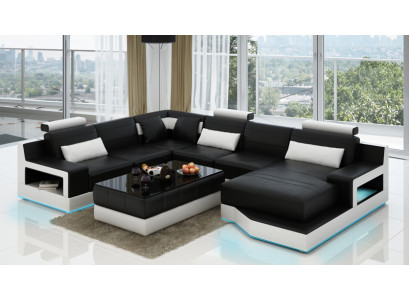 Design-Lieder-Wunnlandschaft-Eck-Sofa-Modern-Garnitur-Kanapee-Eck-Schwaarz-USB-Nei