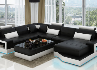 Design-Lieder-Wunnlandschaft-Eck-Sofa-Modern-Garnitur-Kanapee-Eck-Schwaarz-USB-Nei