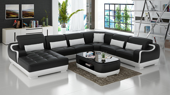 Liederdivan Polster Sëtz Eck Divan Garnitur Wunnlandschaft Wunnzëmmer Couch G8025