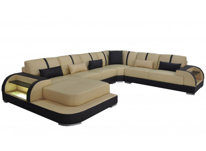 Lieder Couche Polster Sëtz Eck Garnitur Modernen Design Sofen Wunnlandschaft U Form