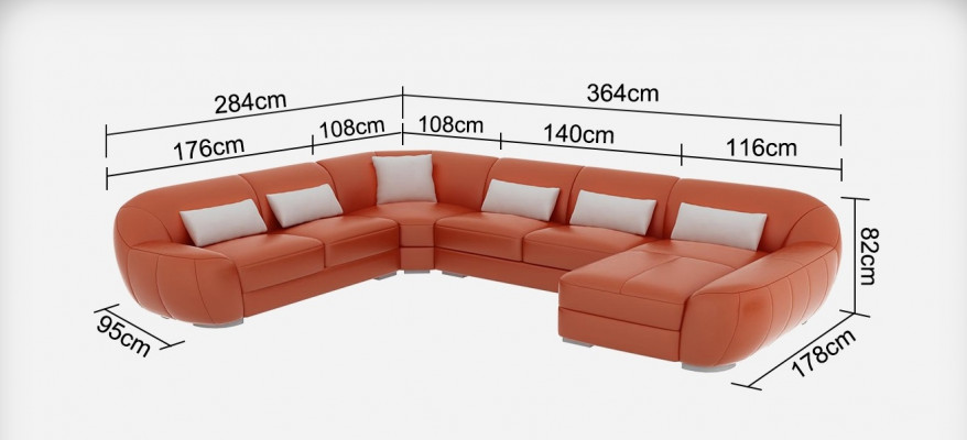 Design Lieder Ecksofa Modern Garnitur Canapé Eck Nei Wunnlandschaft Gro USB