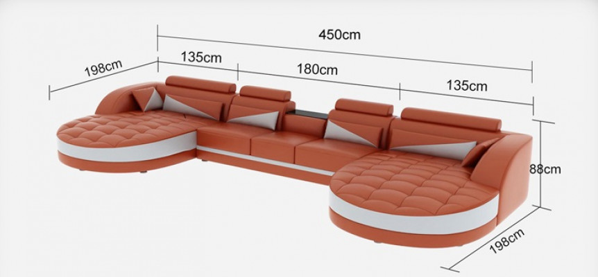 Ecksofa Polstersëtz Couch Garnitur Modern U-Form Wunnlandschaft Eck Lieder