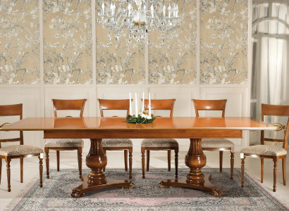 Auszéihtes Iessen Dësch Klassesch Design Dësch Italienesch Miwwelen Dëscher Holz Iessen