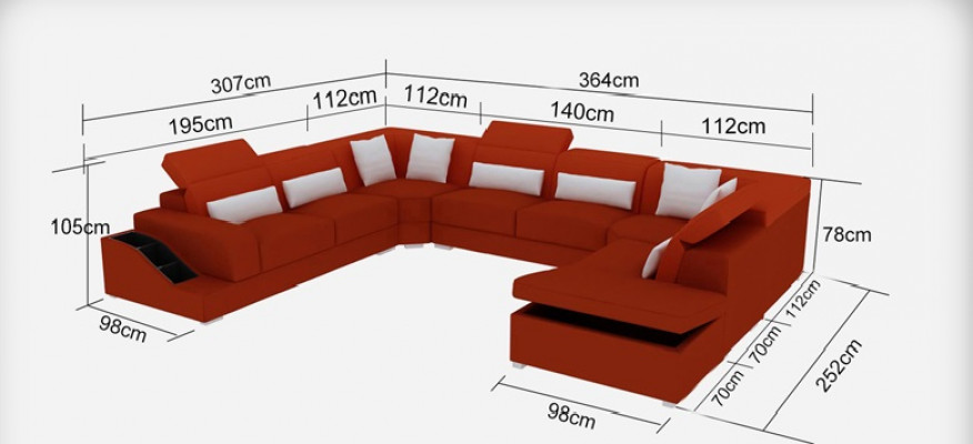 Ledercouch Canapé Wunnlandschaft Ecksitzlandschaft Eck Garnitur Design Moderne Canapé G8008