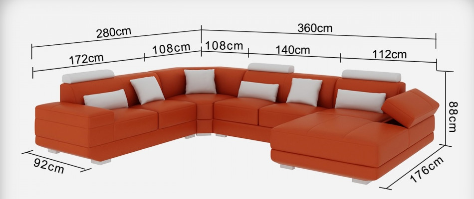 Lieder-Canapé Couch Wunnlandschaft Eckcanapé Eck Garnitur Design Modern Canapé