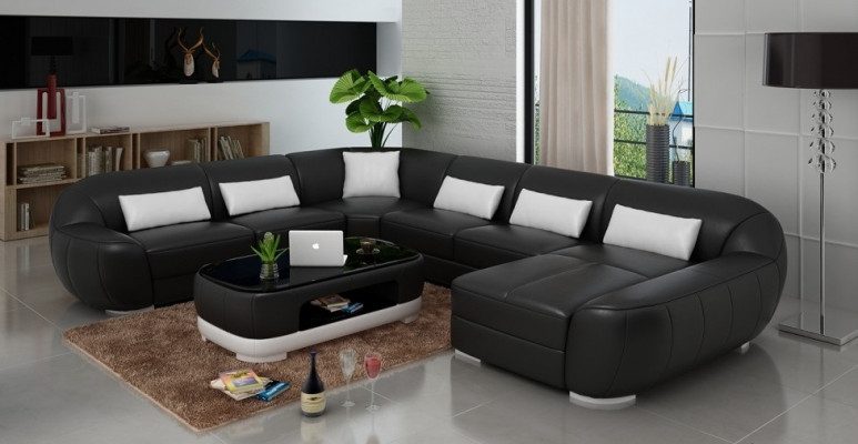 Ledercouch Wunnlandschaft Wénkelcouch Eck Garnitur Ronn Design Sofa Nei R7007E