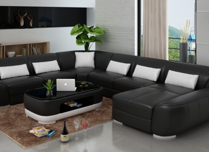 Ledercouch Wunnlandschaft Wénkelcouch Eck Garnitur Ronn Design Sofa Nei R7007E