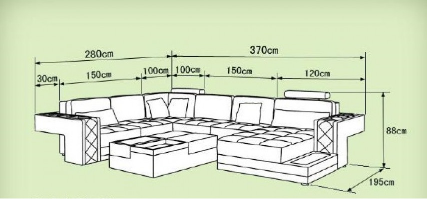 Ecksofa Ledersofa Grouss XXL U-Form Wunnlandschaft Sofa Canapé Garnitur Nei
