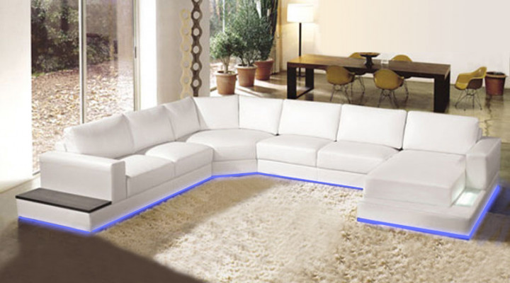 Design Léischten Sofalandschaft Couch Ecksofa Eck Garnitur Modern Sofa mat USB