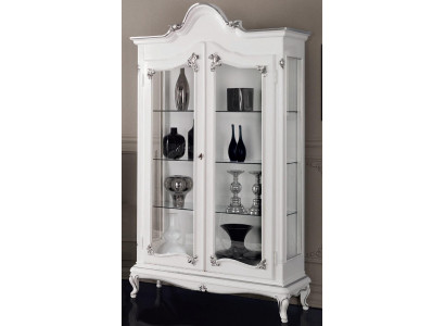 Vitrine Wäiss Glasvitrine Design Klassesch Schaf Luxus Holz Miwwel Vitrinn Nei