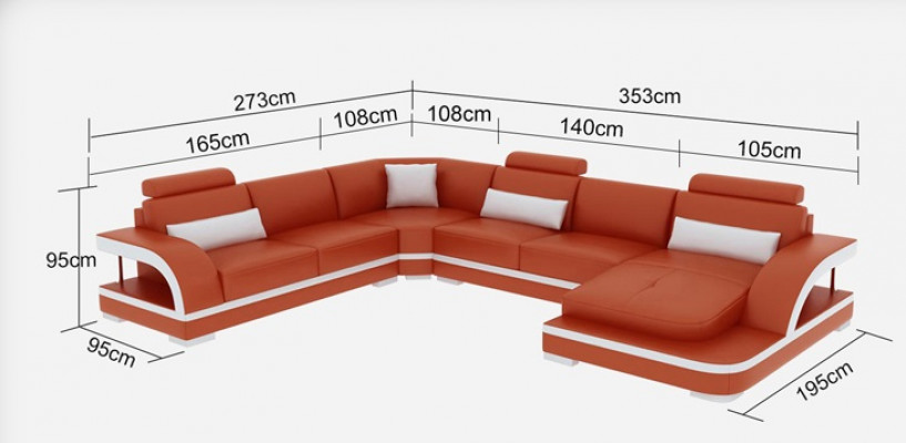 Moderne Sofacouchs Ecksofa Sëtzberäich Lieder Couch Polstersëtzgeleeënheet USB