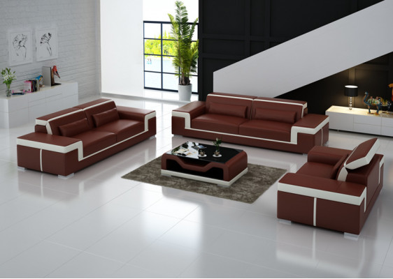 Komplett Garnitur 3+2+1 + Couch Dësch Sofa Lieder Sëtz Grupp Sofagarnitur + USB