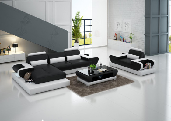 Design XXL Grousst Sofa Ecksofa Lieder Sofa Couch Polstereck Wunnlandschaft G8003E