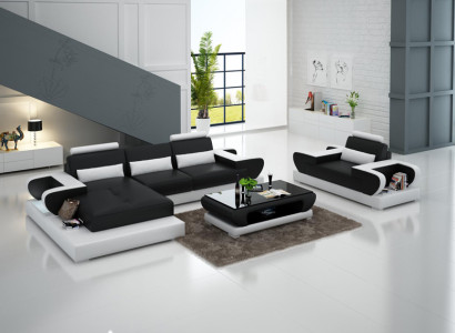 Design XXL Grousst Sofa Ecksofa Lieder Sofa Couch Polstereck Wunnlandschaft G8003E