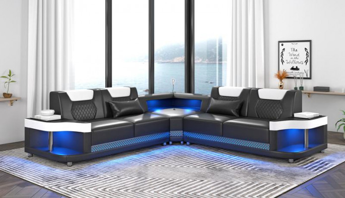 Design Esk Ecksofa L-Form Modern Sofas Ledersofa Couch Wunnlandschaft Sofa Nei