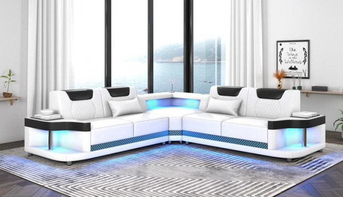 Design Esk Ecksofa L-Form Modern Sofas Ledersofa Couch Wunnlandschaft Sofa Nei