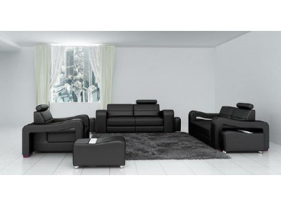 Designer Lieder-Sofa Sofagarnitur USB Sofa Sëtz Këssen Garnitur 3+2+1 Garnituren