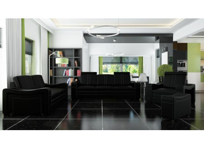 Ledersofa Design Sofa Sofagarnitur 3+2+1 mat USB Sofa Garnitur Polstergarnitur