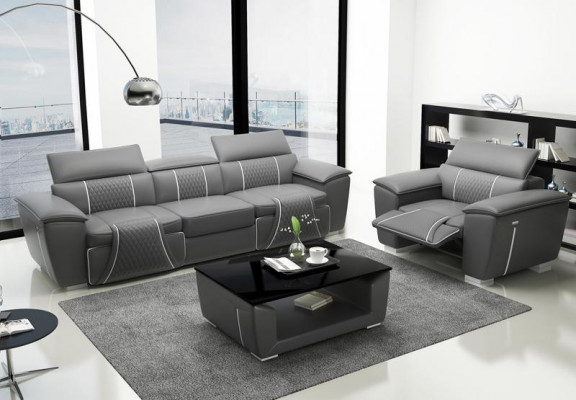 Multifunktions Couch Relax Sofa Garnitur Polster Sofa 3+2+1 Sëtz Couchen Sëtz