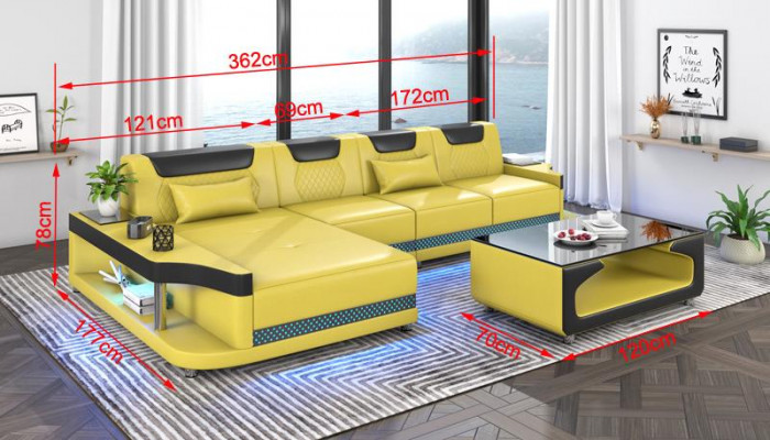 Eckcouch L-Form Polstersëtz Lieder Wunnlandschaft Sofaen Eck Luxus Miwwelen Nei