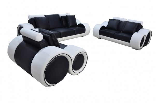 Sofa Canapé Garnitur Sëtz Polster Komplett Set 3+2+1 Sofen Canapé Designer