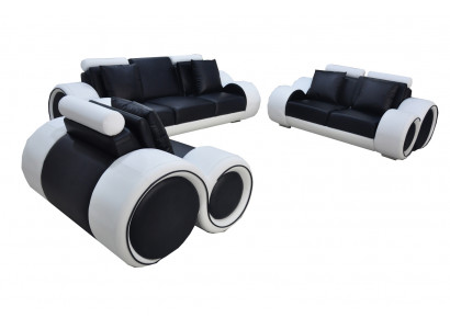 Sofa Canapé Garnitur Sëtz Polster Komplett Set 3+2+1 Sofen Canapé Designer