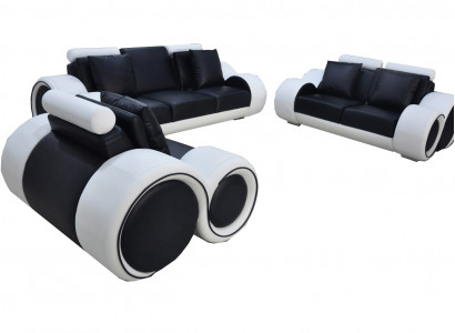 Sofa Canapé Garnitur Sëtz Polster Komplett Set 3+2+1 Sofen Canapé Designer