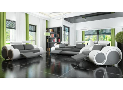 Lieder Sofa Sofagarnitur 321 Sitz USB Canapé-Garnitur Polsterung-Garnitur BERLIN Canapé