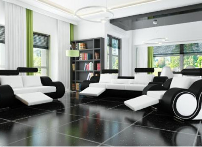Sofagassett + USB Këssen 3+2+1 Sofa Garnitur Designer Lounge Relax Këssel Set