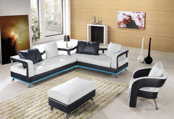 Ledercouch Couch Wunnlandschaft Ecksofa Eck Garnitur Design Modern Sofa Nei