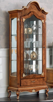 Schief, Holzvitrinen, Glas, Schaf, Massivholzwäitrine, Wunnzëmmer, Miwwelen, Kommod.