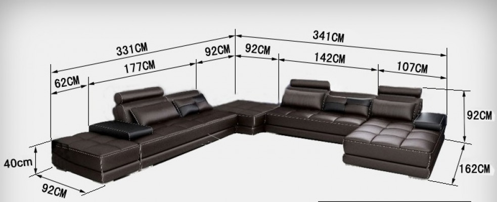 Ledersofa Couch Wunnlandschaft Ecksofa Eck Garnitur Design Modern Sofa + USB Nei