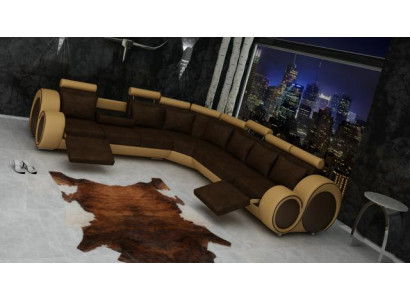 Textilsofa +USB, Designer-Ecksofa Wunnlandschaft Eck Nei Garnitur Lieder