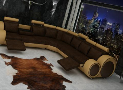 Textilsofa +USB, Designer-Ecksofa Wunnlandschaft Eck Nei Garnitur Lieder