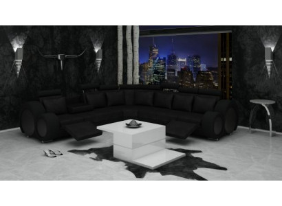 TEXTILZOF mit USB DESIGNERZOF SET LEDER WINKELZOF WUNNLANDSCHAFT ECK NEI
