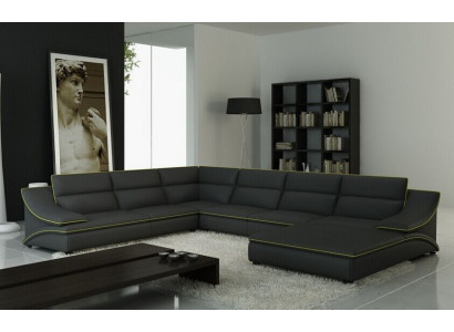 Ledercouch Couch Wunnlandschaft Eckssofa Eckgarnitur Design Modern Sofa