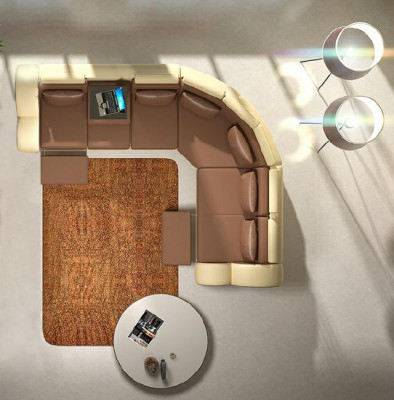 Designer-Ledersofa+USB Ecke Couch Ledersofa Sofa Wunnlandschaft Made In EU