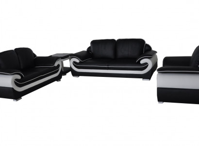 Sofa Canapé Sitz Komplett Grupp Set Lieder Garnitur 3+2+1 Set + USB Nei Polster