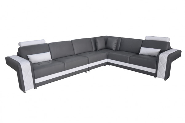 Ledercouch Gemittlech Wunnlandschaft Eck Garnitur Design Modern Deko Sofa L-Form
