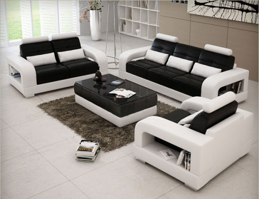 Designer Garnitur Sofagarnitur mat USB, Polster Sofa Polstergarnitur Nei H2209
