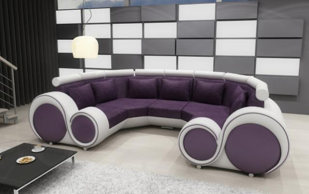 Wunnlandschaft Textil Canapé Microfaser Polstersëtzt XXL Nei Sofa Stoff USB