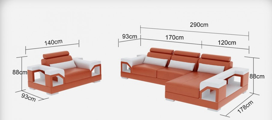 Ledercouch mat USB Wunnlandschaft Eckssofa +Fautel Eckgarnitur Design Modern Sofa
